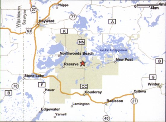 Hayward WI Driving Map